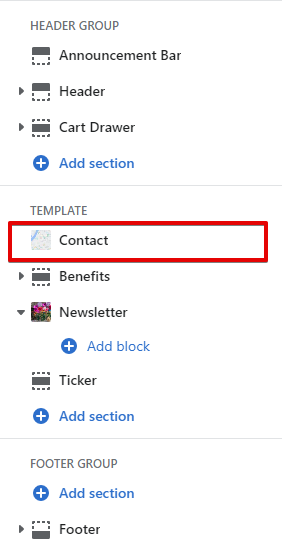 Contact template (adding)